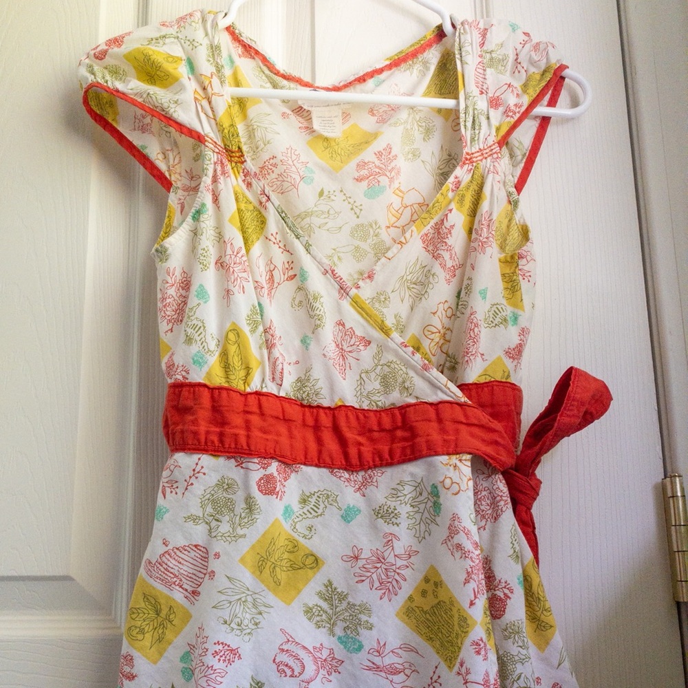 Anthropology wrap floral top